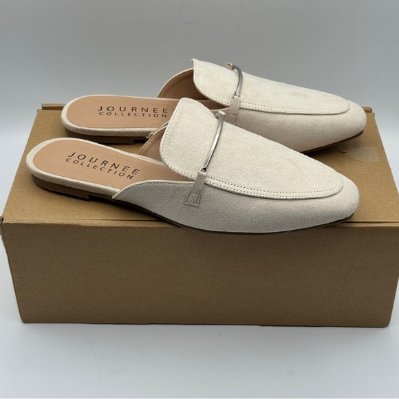 Journee Collection Ameena Beige Mules Size 6 - Picture 1 of 8